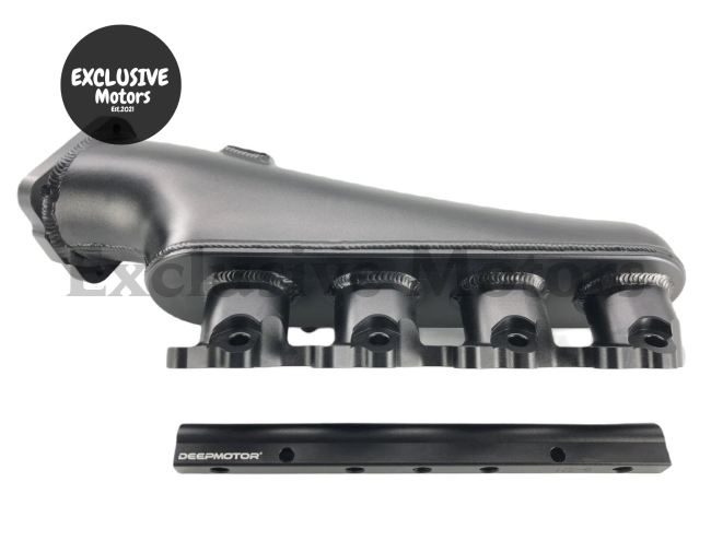 Intake Manifold with 76mm Throttle Body and Fuel Rails (Black) for Nissan S13 SR20DET