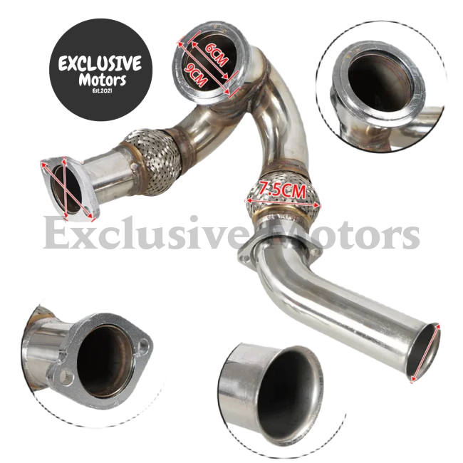 Intercooler Pipe Turbocharger Y-Pipe Up Kit For 2003-2007 Ford F250 F350 F450 F550 6.0L Powerstroke