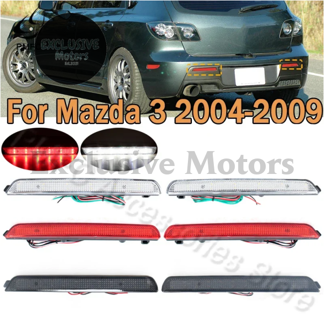 Led Brake Light And Rear Bumper Reflectors For Mazda 3 (2004-2009)