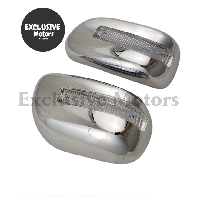 Led Chrome Door Mirror Cover Trim For 2000-2005 Lexus Is200/Altezza