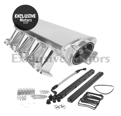 Low-Profile Intake Manifold with MAP Sensor Port, Fuel Rail, and 92mm Throttle Body for LS1, LS2, LS6