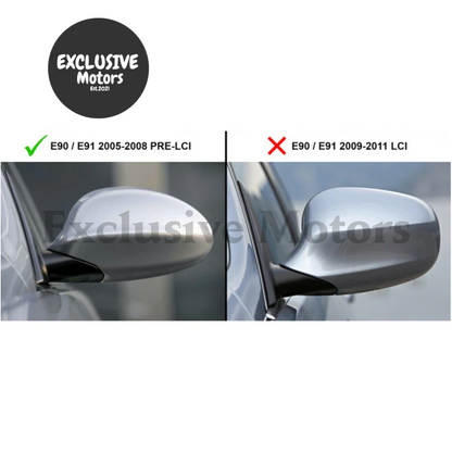 M-Style Rearview Mirror Cover For Bmw E90/E91 Pre-Lci (2005-2008)