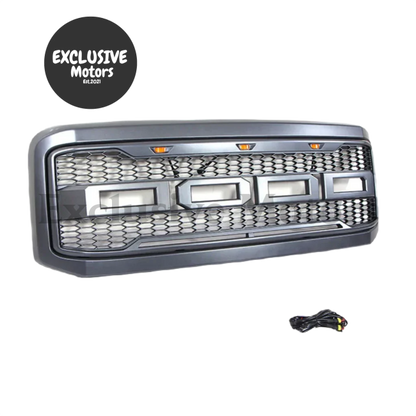 Mesh Front Racing Grille With Led Light For Ford F250/F350 2005-2007