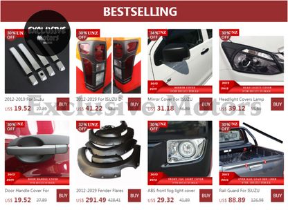 Mirror Covers For Isuzu D-Max 2012-2019