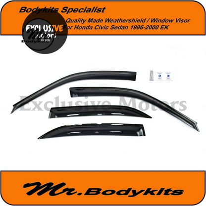 Weathershield Window Monsoon Visors for Honda Civic Sedan (1996-2000) EK