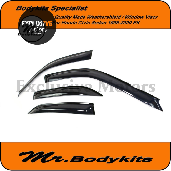 Weathershield Window Monsoon Visors for Honda Civic Sedan (1996-2000) EK