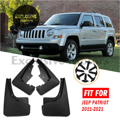 Mud Flaps/Mud Guards For Jeep Patriot (2011-2021) - Front & Rear Splash