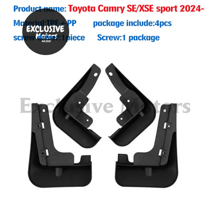 Mudguard Fender Flaps For Toyota Camry Xe Xse Le (2024-2025) - Front & Rear 4Pcs