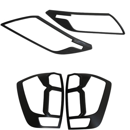 Headlight & Taillight Covers for Nissan Navara NP300 Matte Black (2015-2020)
