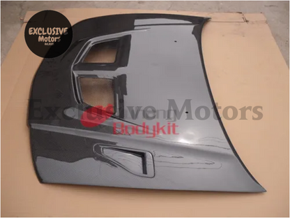 Oem Style Carbon Fiber Hood For Mitsubishi Lancer Evolution 5-6