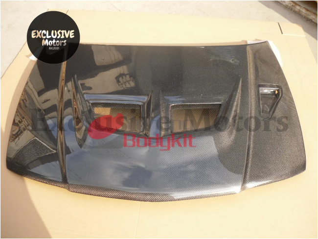 Oem Style Carbon Fiber Hood For Mitsubishi Lancer Evolution 5-6