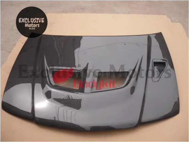 Oem Style Carbon Fiber Hood For Mitsubishi Lancer Evolution 5-6