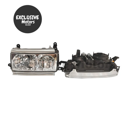 Pair Of Crystal Headlights For Toyota Land Cruiser Lc80/Fj80/Hdj80/Fzj80 (1991-1994)