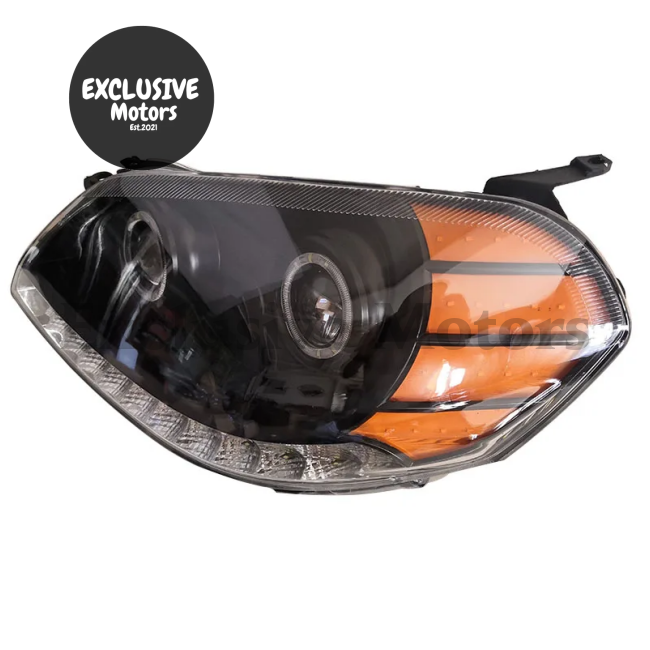 Pair Of Modified Black Led Headlights For Toyota Mark Gx110 (2003-2004)