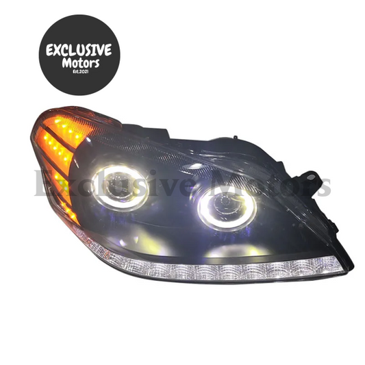 Pair Of Modified Black Led Headlights For Toyota Mark Gx110 (2003-2004)