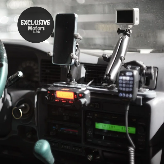 Phone Holder For Toyota Land Cruiser 80 - Off-Road Walkie-Talkie Stand And Hand Microphone Mount