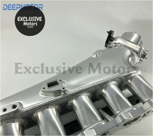 RB25 RB25DET Billet Intake Manifold with Fuel Rail, Throttle Body Set, and Control Cable