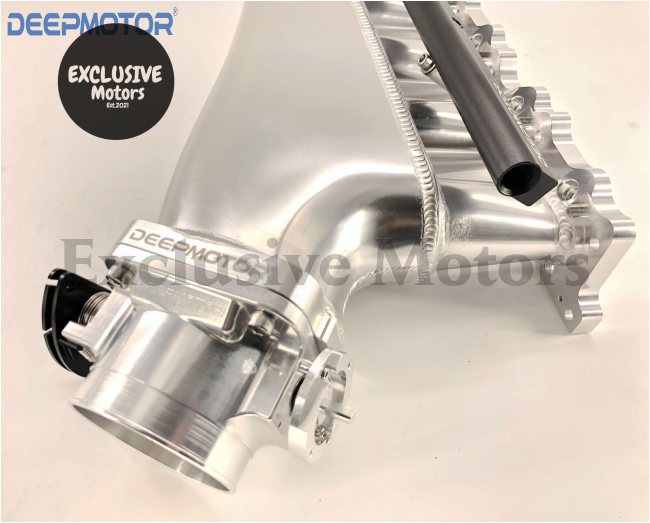 RB25 RB25DET Billet Intake Manifold with Fuel Rail, Throttle Body Set, and Control Cable