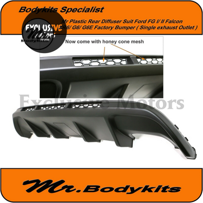 Rear Bumper Diffuser for Ford Falcon FG XR6/XR8/G6/G6E 