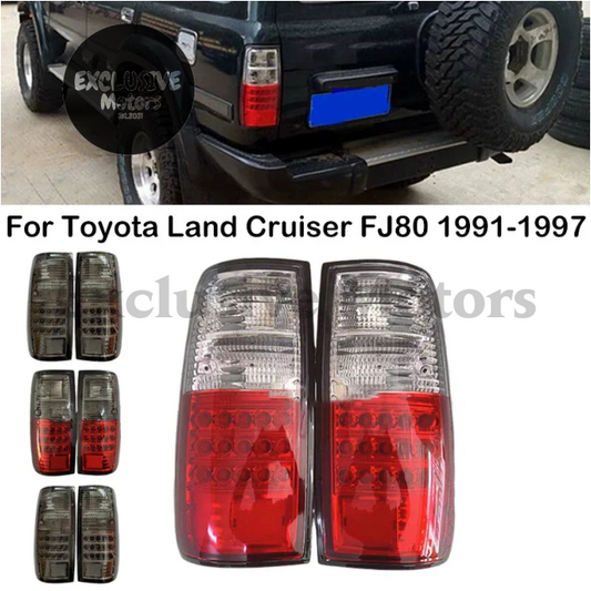 Rear Led Tail Light For Toyota Land Cruiser Fj80 (1991-1997) - With Bulbs