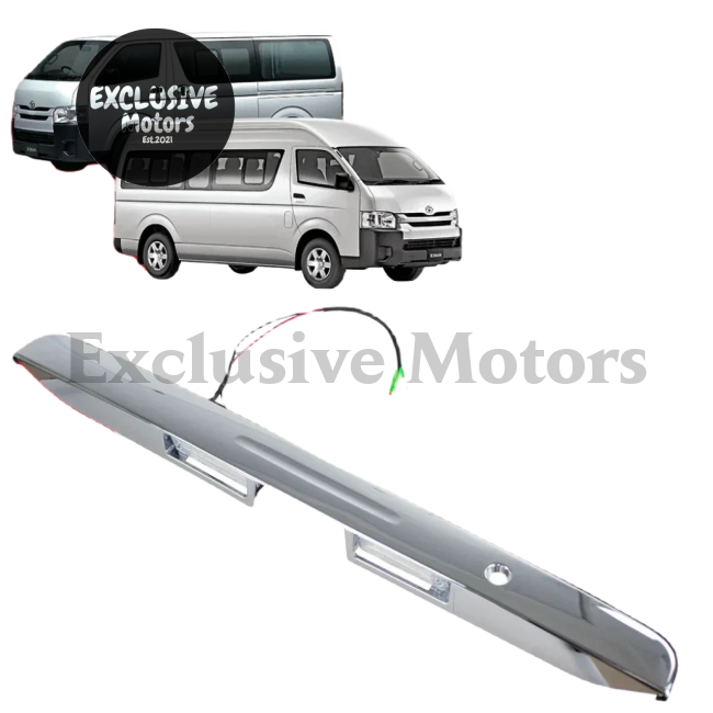 Rear License Plate Lamp (Plating Black Chrome) For Toyota Hiace 2005-2018