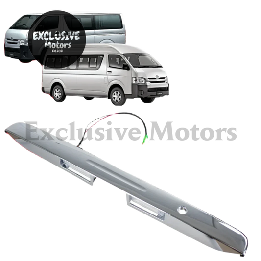 Rear License Plate Lamp (Plating Black Chrome) For Toyota Hiace 2005-2018