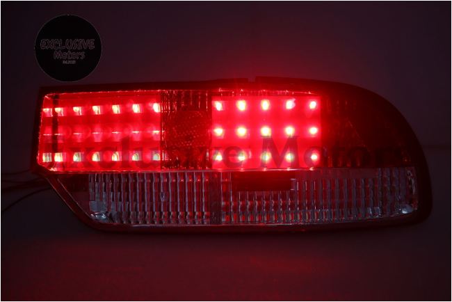 Red LED Tail Lights + Center Piece Lamp for Nissan 240SX S13