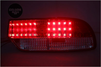 Red LED Tail Lights + Center Piece Lamp for Nissan 240SX S13