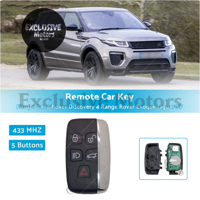 Replacement Key Remote for Land Rover Discovery 4, Range Rover Evoque, Jaguar XF