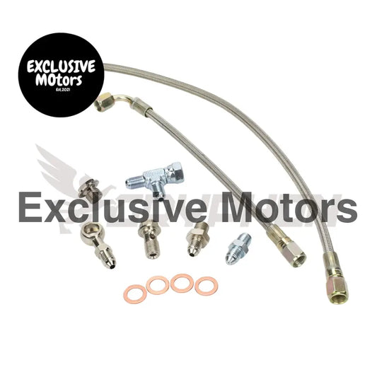 Rotated Turbo Oil Feed & Avcs Line Kit Subaru Forester Legacy Wrx Sti Garrett