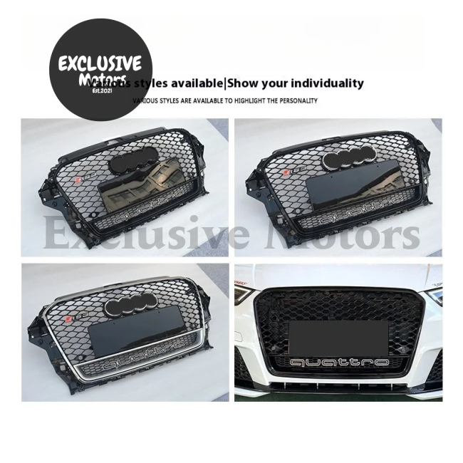 Rs3 Style Honeycomb Front Grille For Audi A3 (2013-2016)