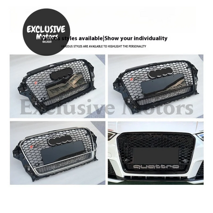 Rs3 Style Honeycomb Front Grille For Audi A3 (2013-2016)