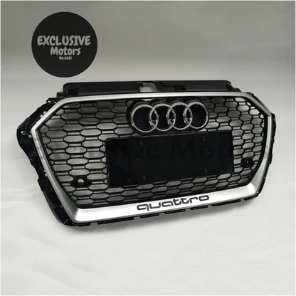 Rs3 Style Honeycomb Front Grille For Audi A3 (2017-2020)