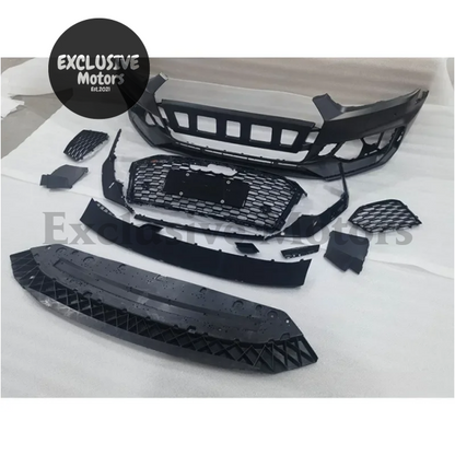 Rs5 Style Front Bumper And Center Mesh For Audi A5 (2017-2019)