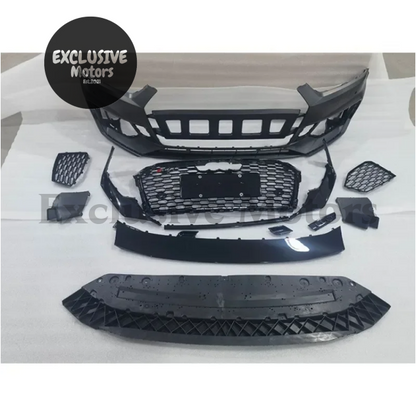 Rs5 Style Front Bumper And Center Mesh For Audi A5 (2017-2019)