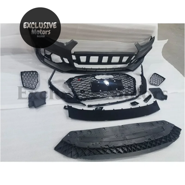 Rs5 Style Front Bumper And Center Mesh For Audi A5 (2017-2019)