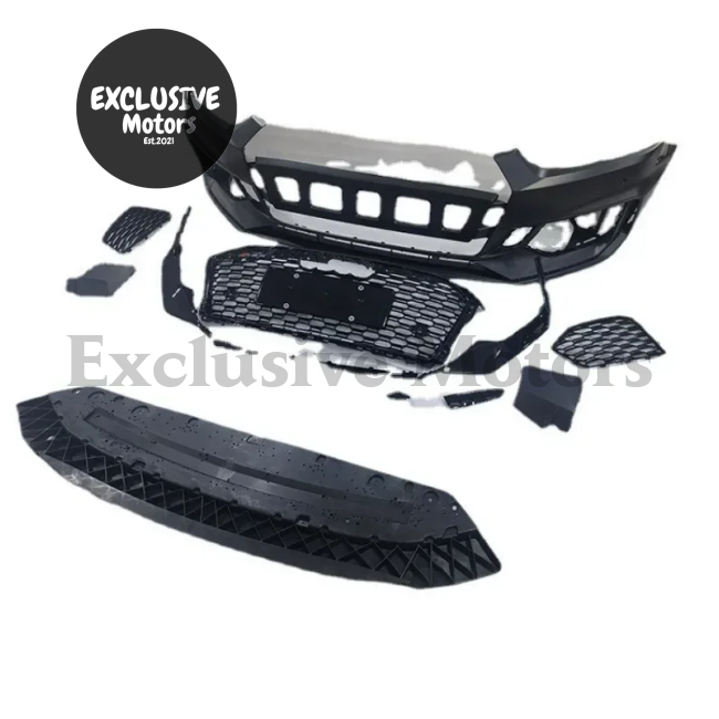 Rs5 Style Front Bumper And Center Mesh For Audi A5 (2017-2019)