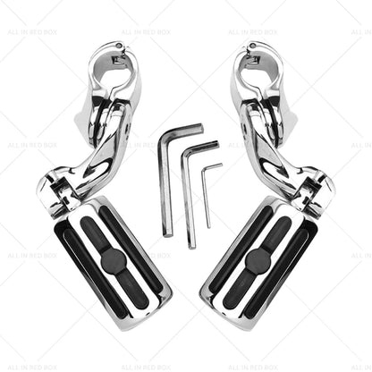 1-1/4" Chrome Motorcycle Highway Foot Pegs for Harley Davidson