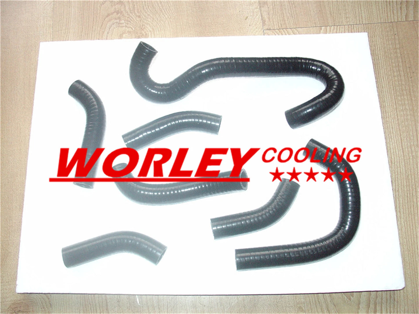 Aluminum Radiator + Black Hose for Husqvarna AE/CR/WR/XC 400/430/500 (1984-1987)