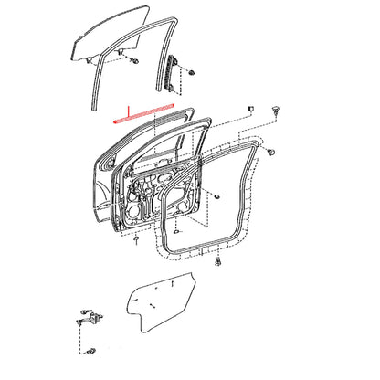 Door Belt Moulding for Toyota Hilux2004-2015