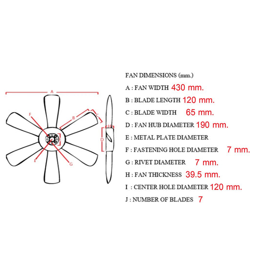 2.7L Engine Cooling Fan for Nissan Mistral/Terrano II/Maverick 1993-2006