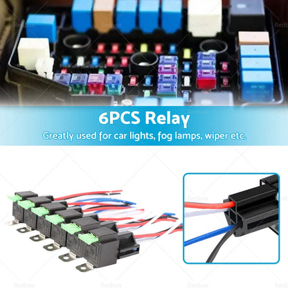 6 x 30AMP 12V Relay for Automotive (30A Normally Open Contact) (2020-2023)
