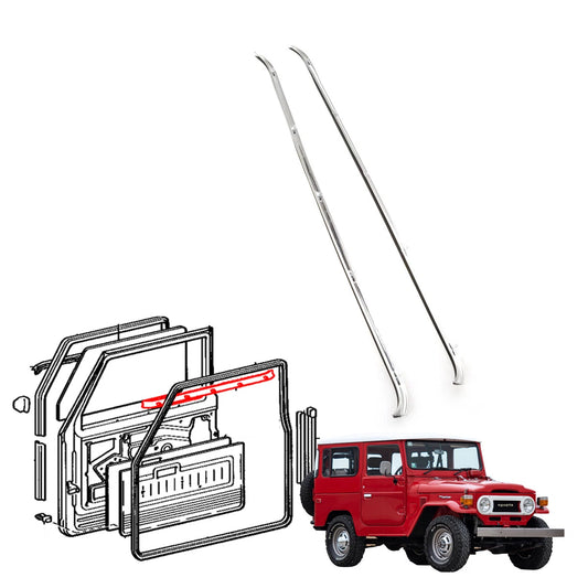 Front Door Glass Weatherstrips for Toyota Land Cruiser BJ45 FJ40 HJ45