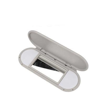 1 x Gray Sun Visor Mirror Cover for MINI Cooper F55 F56 F60 (2015-2022)