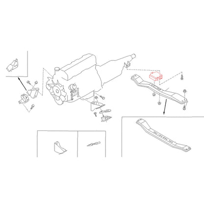 Rear Engine Mount for Nissan Navara D21 1986-1997