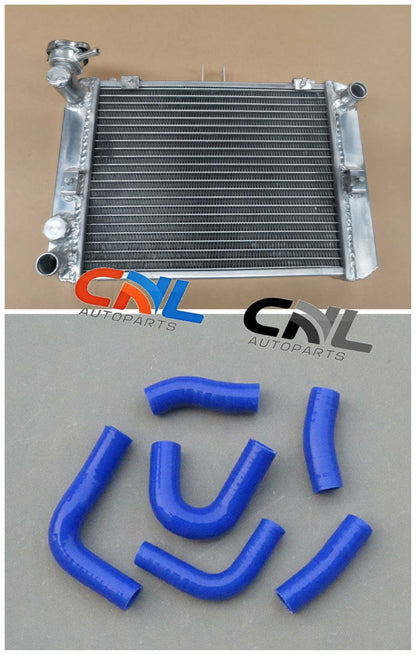 Aluminum Radiator + Blue Silicone Hose for Honda V65 Magna (1983-1985)