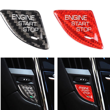 1 x Black Carbon Fiber Engine Start Stop Button Cover for Cadillac ATS (2013-2019)