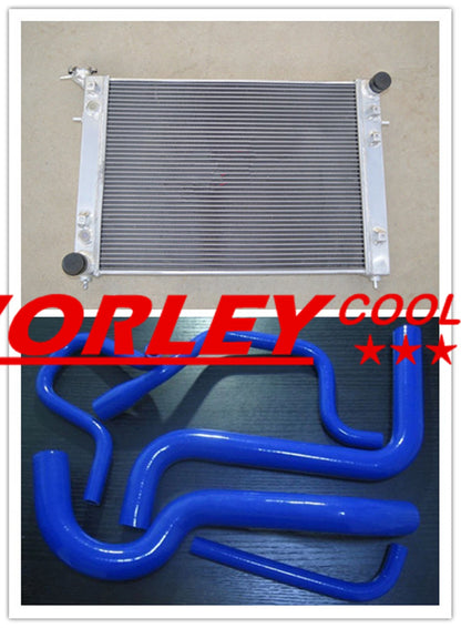Aluminum Radiator + Blue Hoses for Holden Commodore VS V6 3.8L (1995-1997)