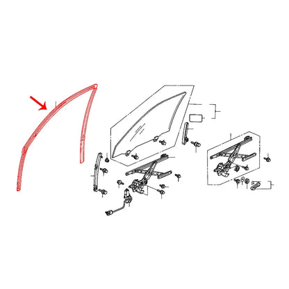 Front Weatherstrip Glass Run Channel for Honda City Type Z 1996-2002