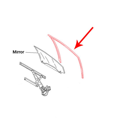 Front Door Glass Run Seal for Mitsubishi Colt Triton L200 Strada